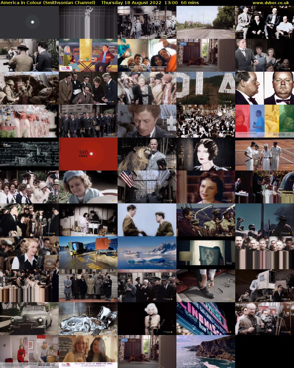 America in Colour (Smithsonian Channel) Thursday 18 August 2022 13:00 - 14:00