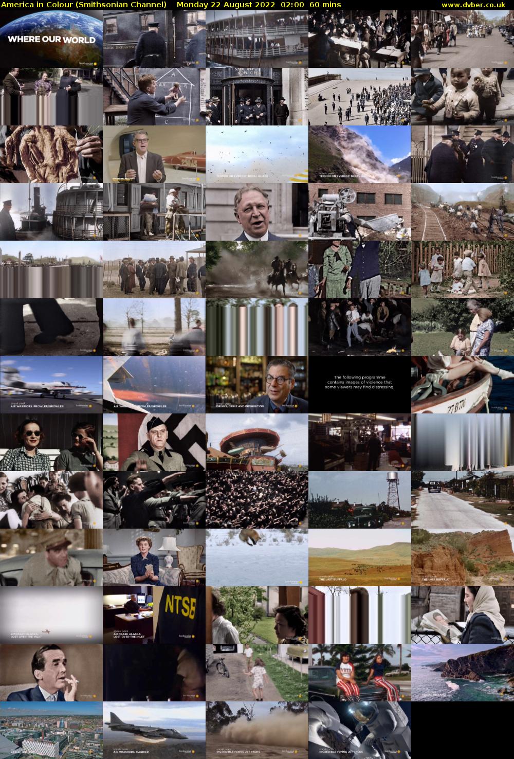 America in Colour (Smithsonian Channel) Monday 22 August 2022 02:00 - 03:00