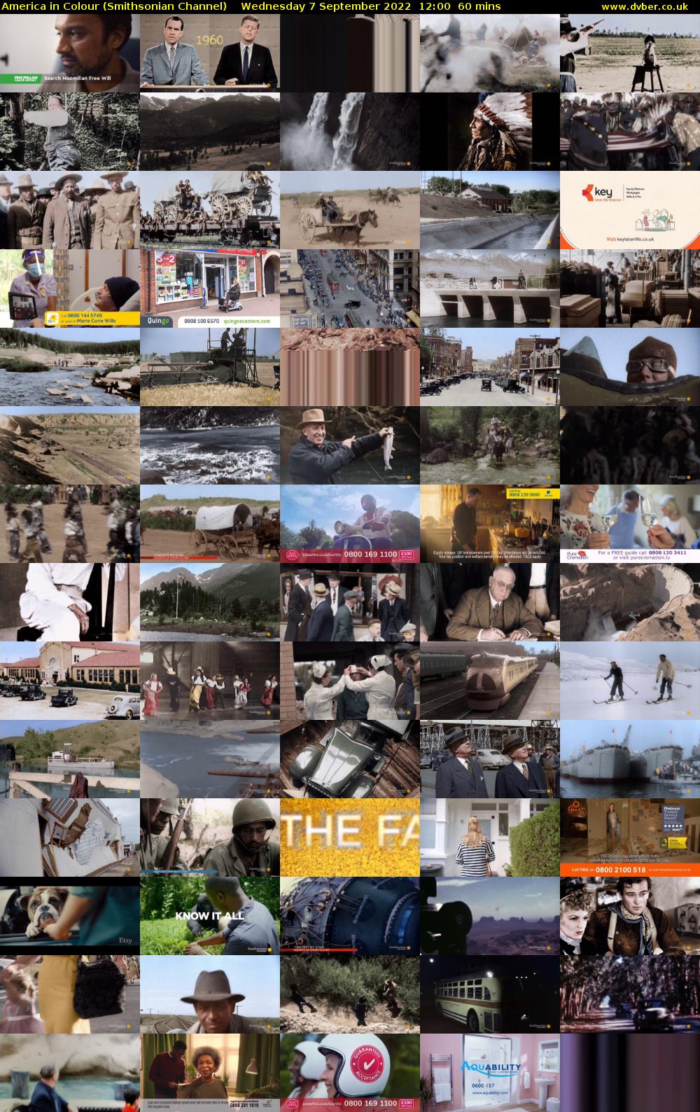 America in Colour (Smithsonian Channel) Wednesday 7 September 2022 12:00 - 13:00
