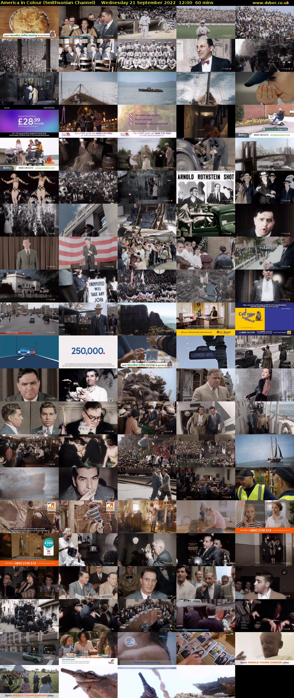 America in Colour (Smithsonian Channel) Wednesday 21 September 2022 12:00 - 13:00