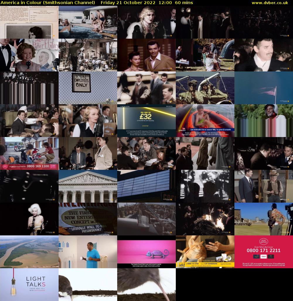 America in Colour (Smithsonian Channel) Friday 21 October 2022 12:00 - 13:00