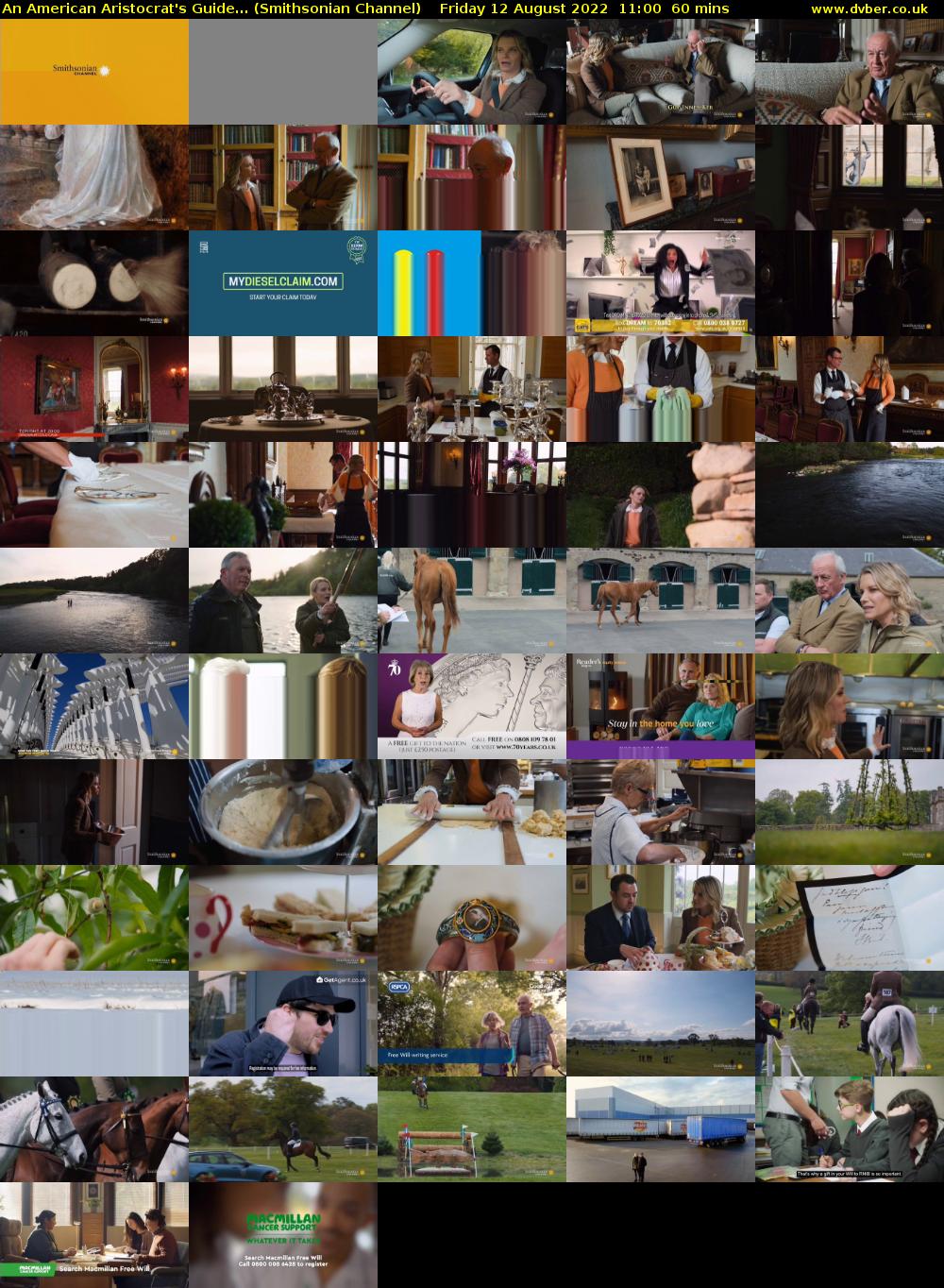 An American Aristocrat's Guide... (Smithsonian Channel) Friday 12 August 2022 11:00 - 12:00