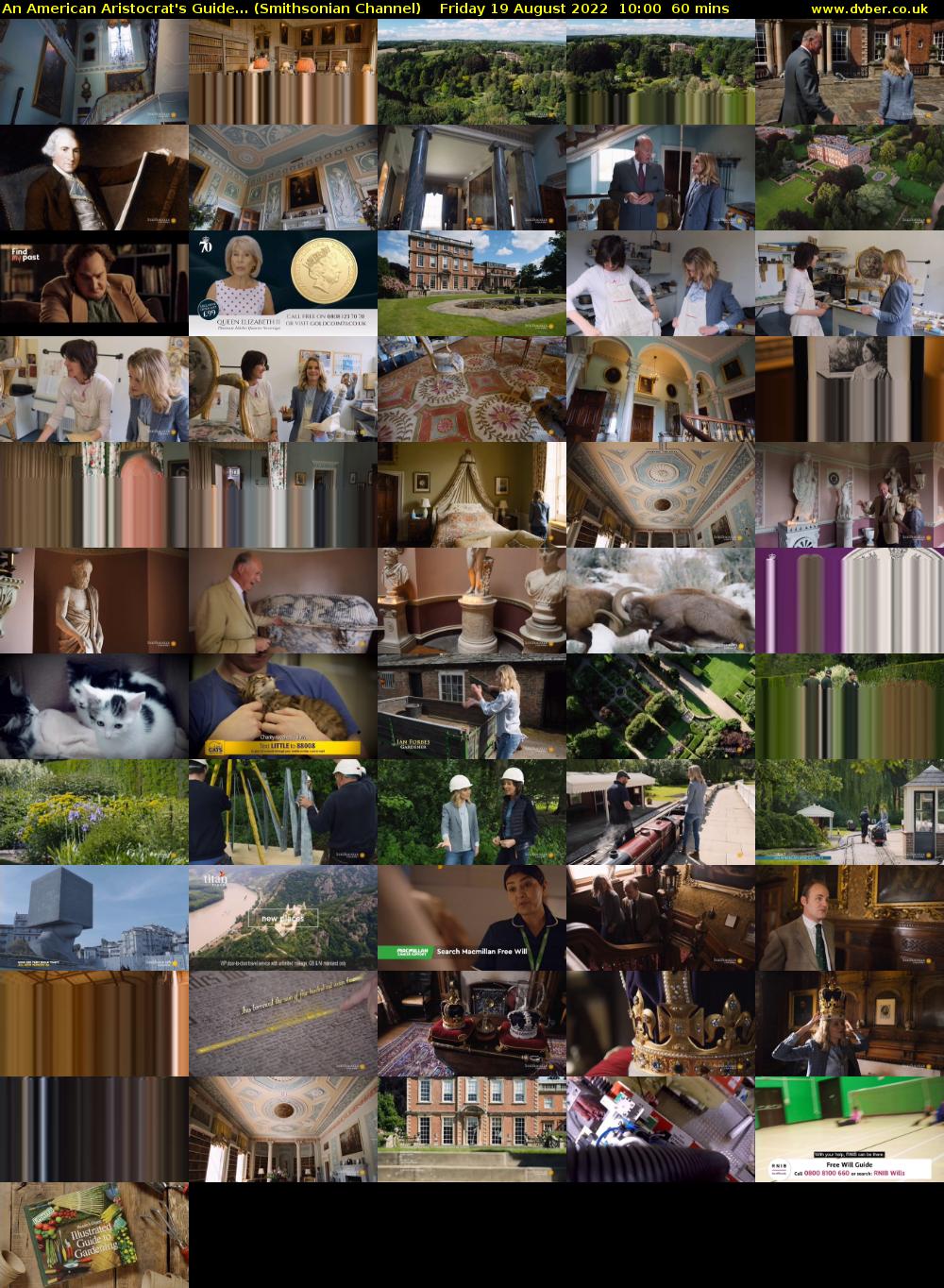 An American Aristocrat's Guide... (Smithsonian Channel) Friday 19 August 2022 10:00 - 11:00