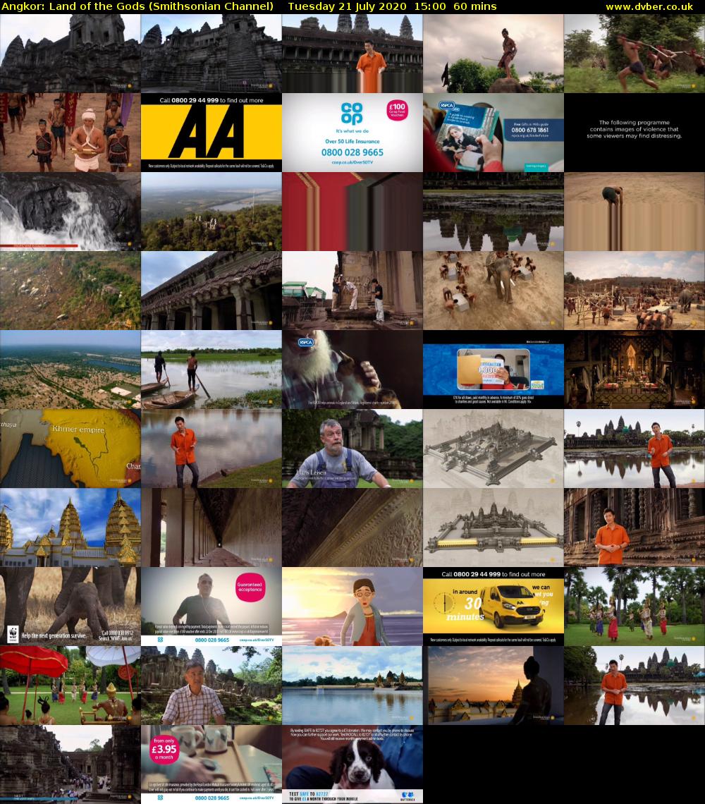 Angkor: Land of the Gods (Smithsonian Channel) Tuesday 21 July 2020 15:00 - 16:00