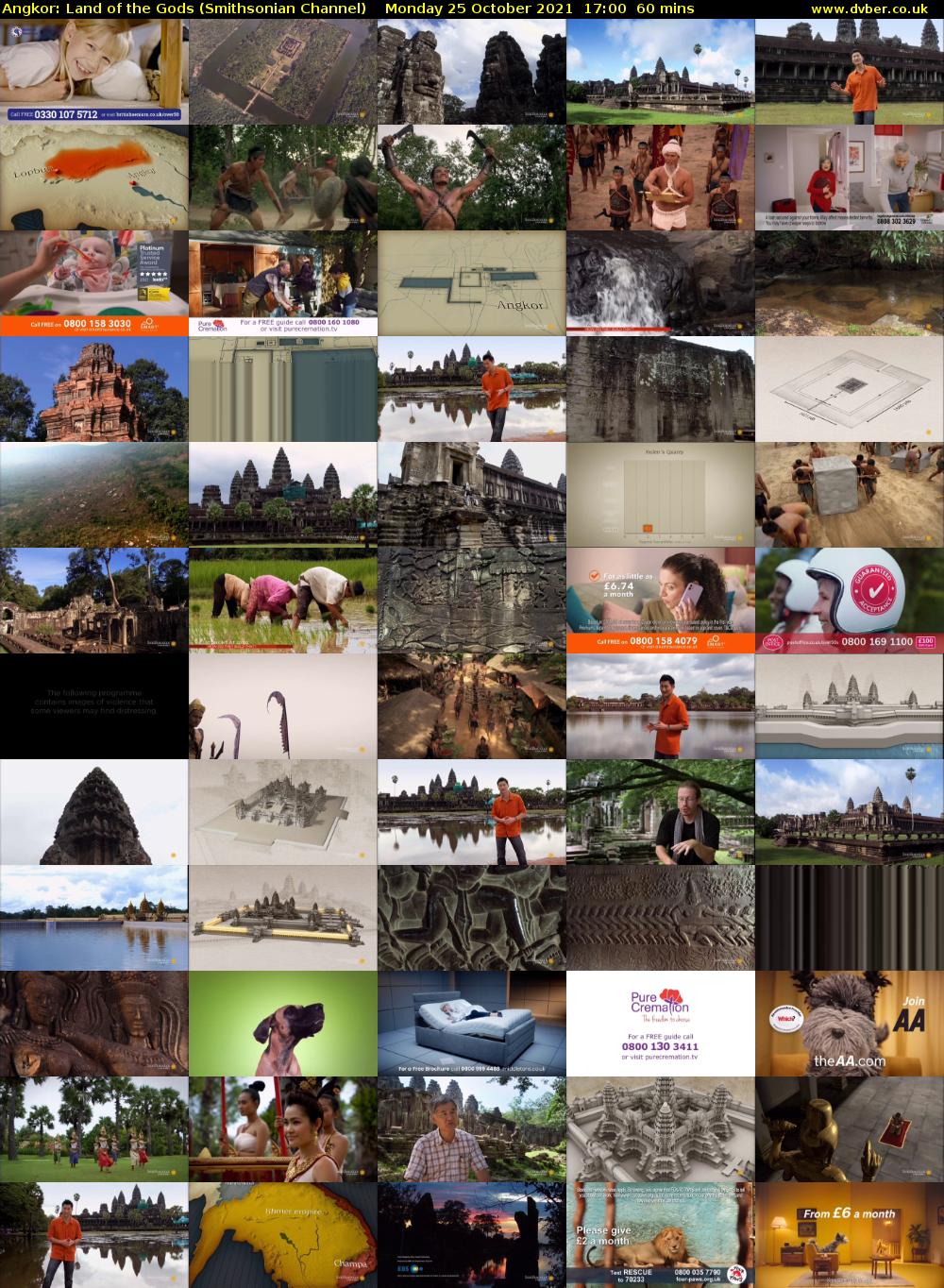 Angkor: Land of the Gods (Smithsonian Channel) Monday 25 October 2021 17:00 - 18:00