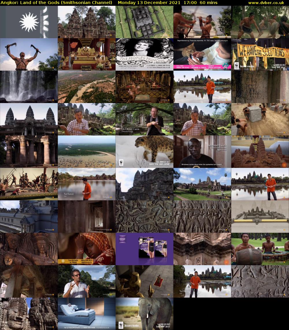 Angkor: Land of the Gods (Smithsonian Channel) Monday 13 December 2021 17:00 - 18:00