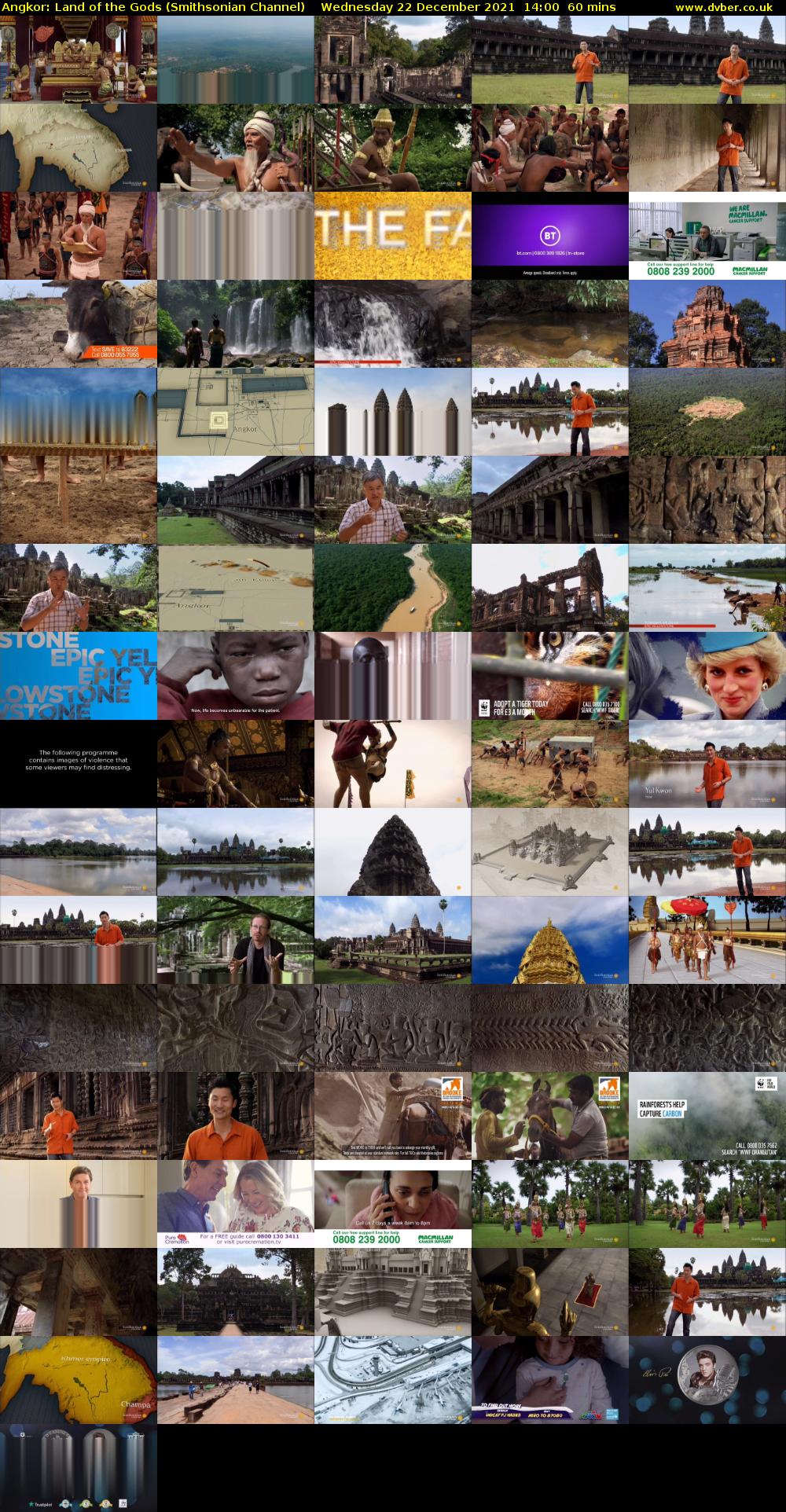 Angkor: Land of the Gods (Smithsonian Channel) Wednesday 22 December 2021 14:00 - 15:00