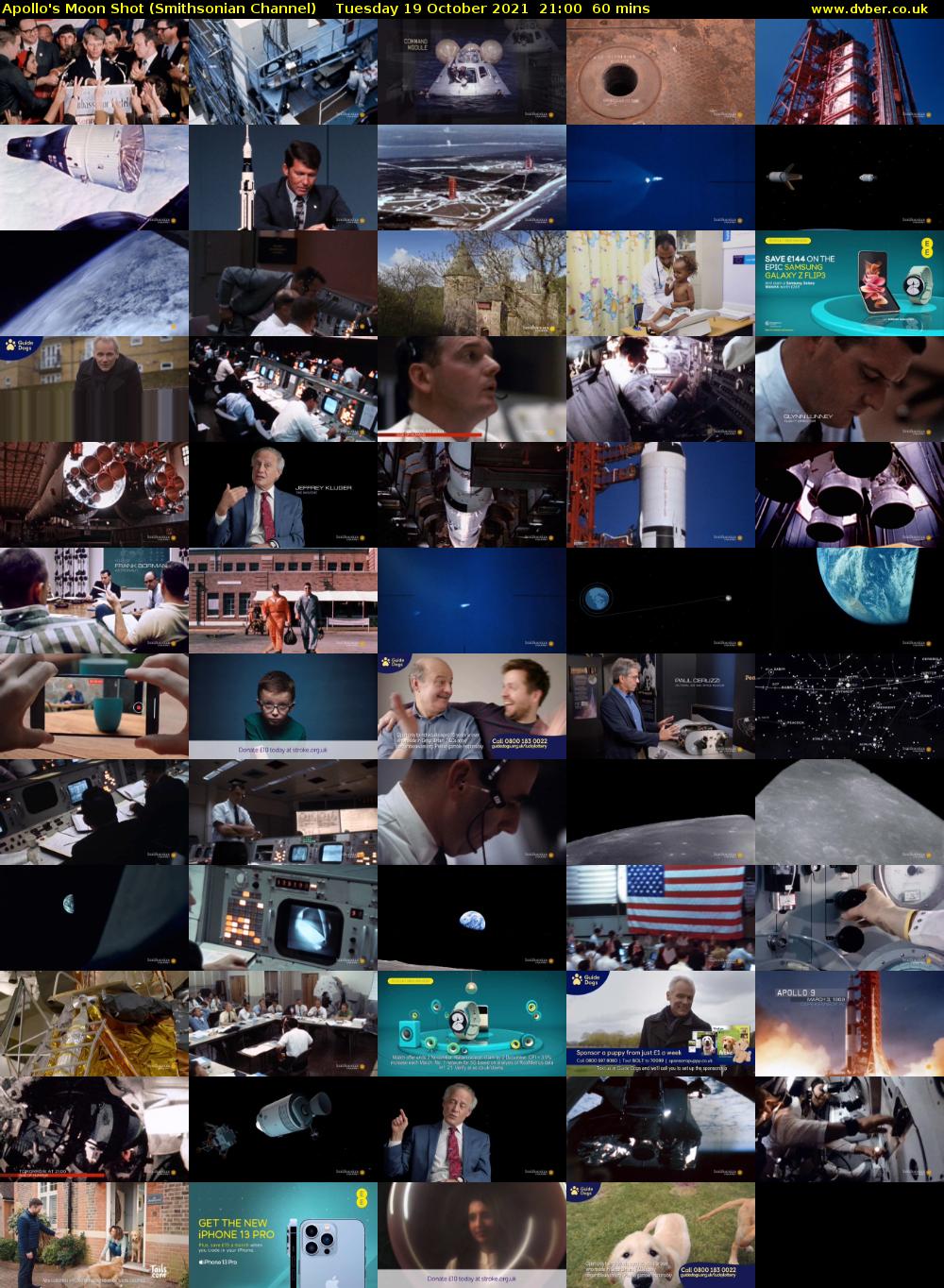 Apollo's Moon Shot (Smithsonian Channel) Tuesday 19 October 2021 21:00 - 22:00