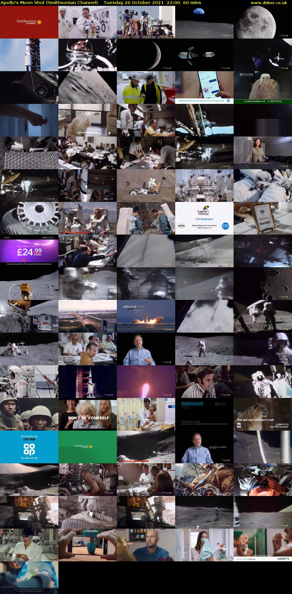 Apollo's Moon Shot (Smithsonian Channel) Tuesday 26 October 2021 22:00 - 23:00