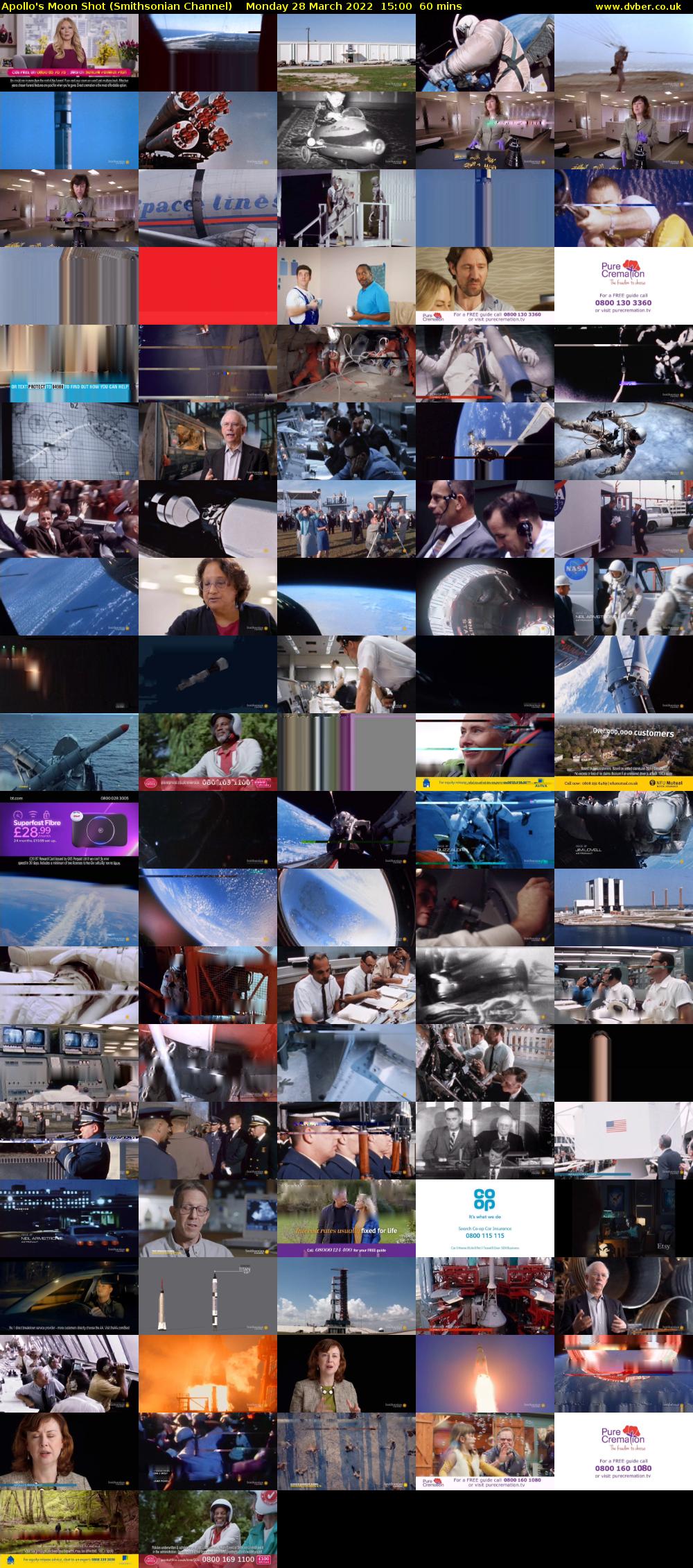 Apollo's Moon Shot (Smithsonian Channel) Monday 28 March 2022 15:00 - 16:00