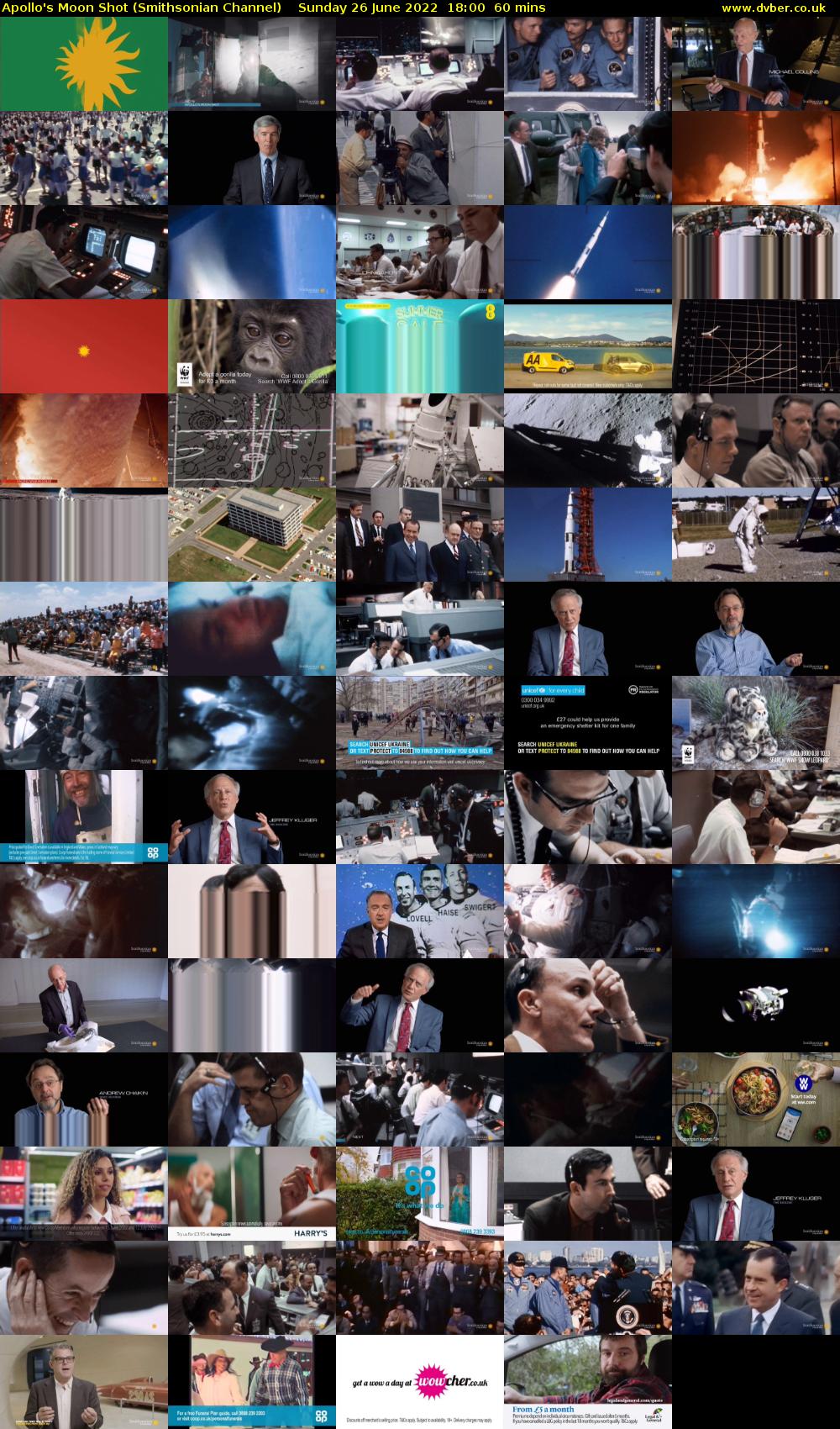 Apollo's Moon Shot (Smithsonian Channel) Sunday 26 June 2022 18:00 - 19:00