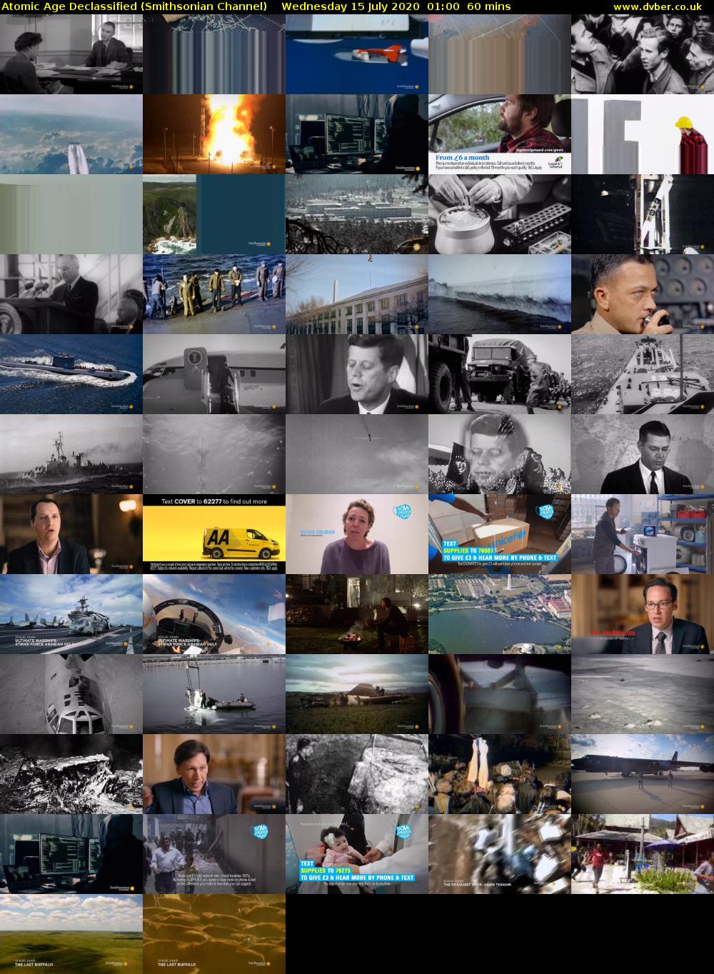 Atomic Age Declassified (Smithsonian Channel) Wednesday 15 July 2020 01:00 - 02:00