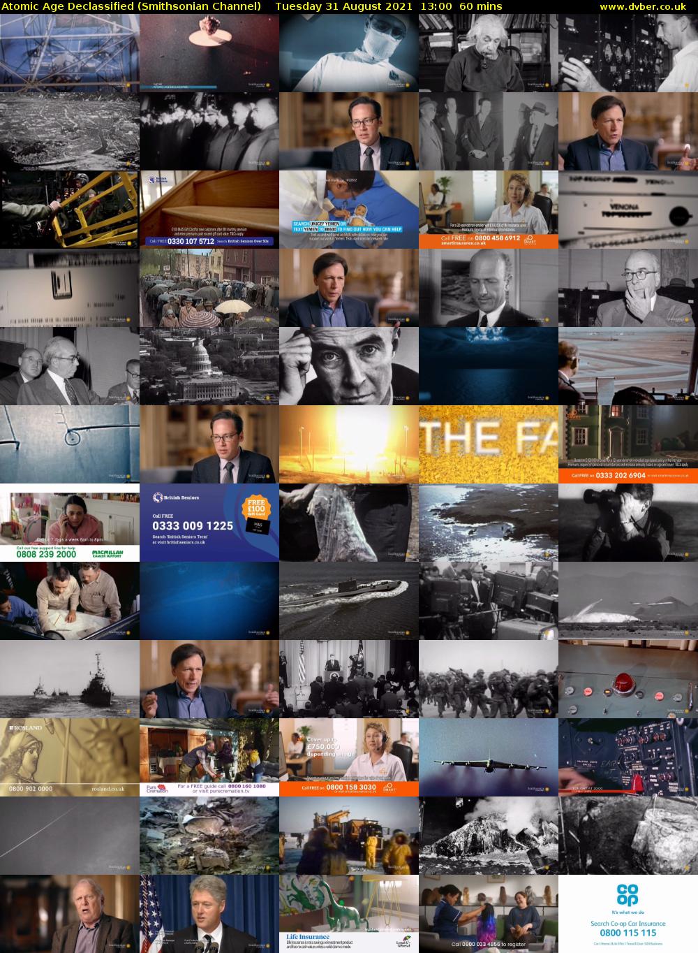 Atomic Age Declassified (Smithsonian Channel) Tuesday 31 August 2021 14:00 - 15:00