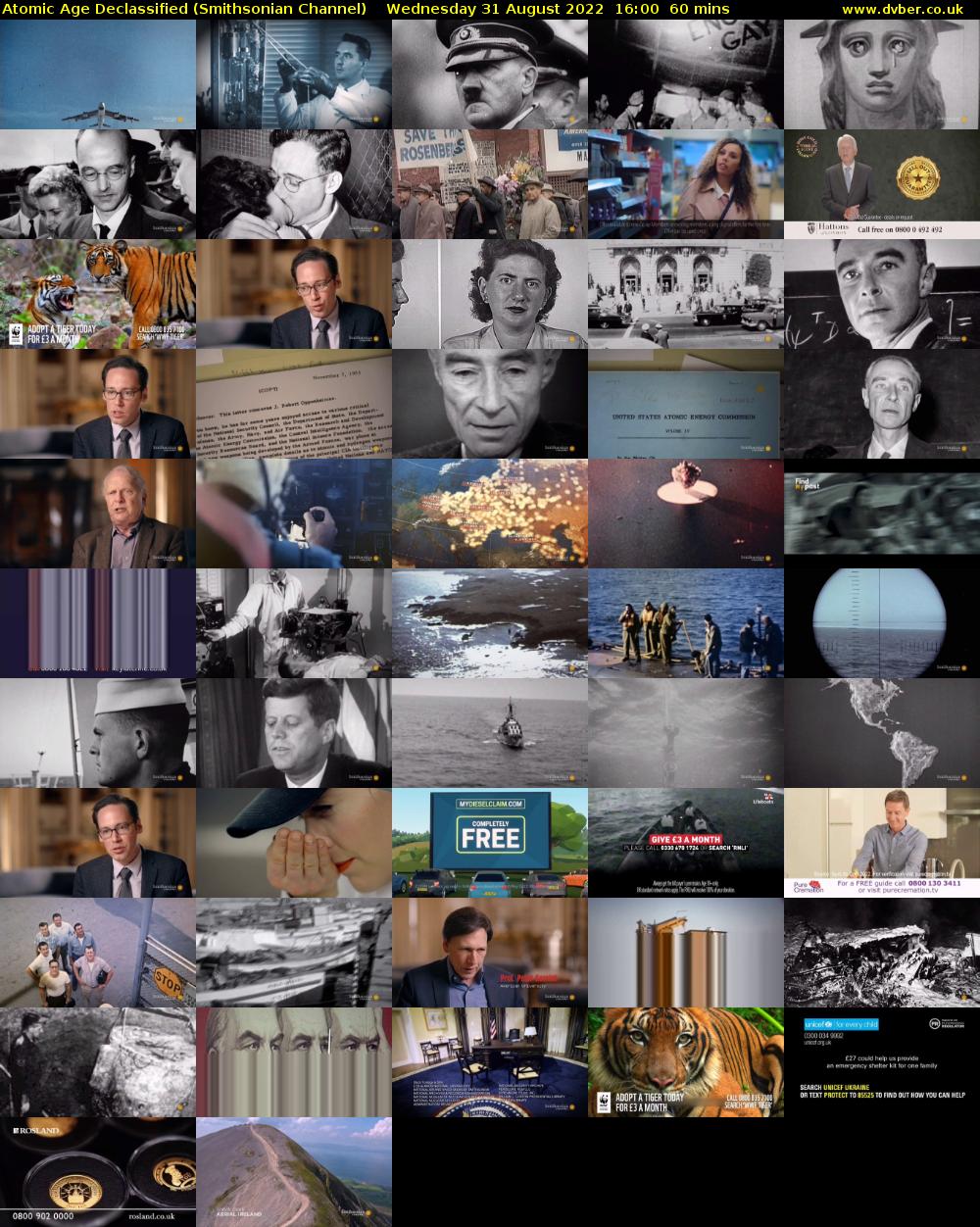 Atomic Age Declassified (Smithsonian Channel) Wednesday 31 August 2022 16:00 - 17:00