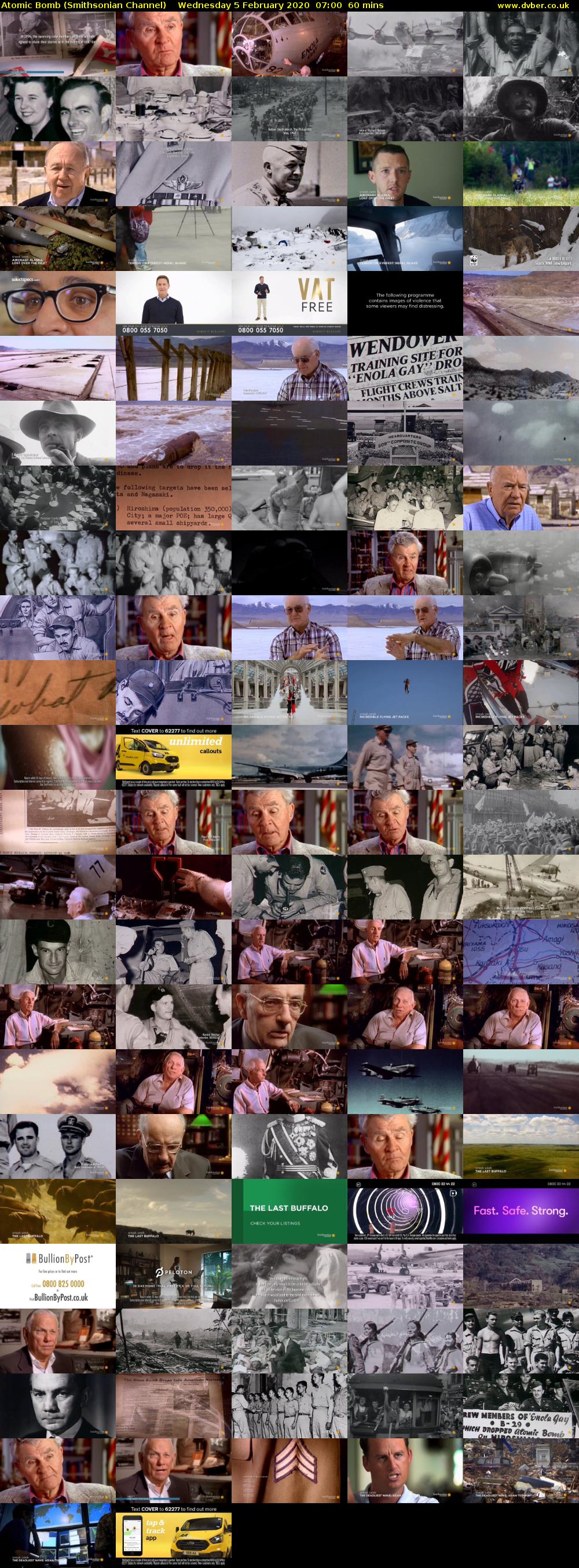 Atomic Bomb (Smithsonian Channel) Wednesday 5 February 2020 07:00 - 08:00