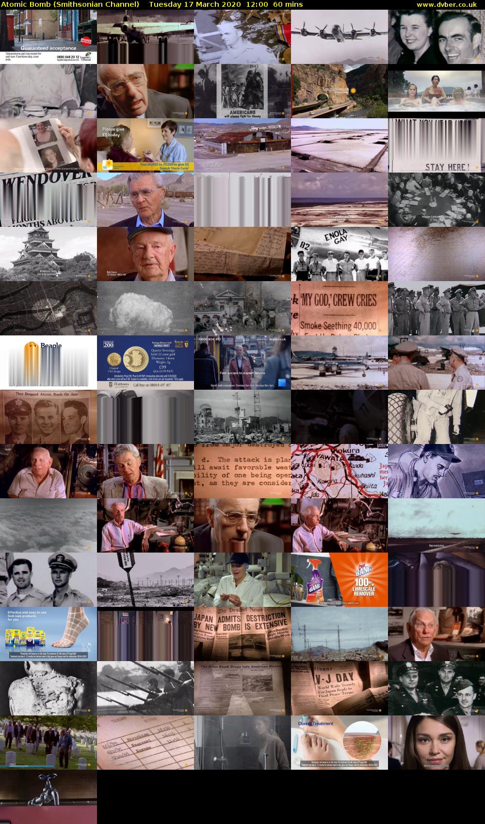 Atomic Bomb (Smithsonian Channel) Tuesday 17 March 2020 12:00 - 13:00
