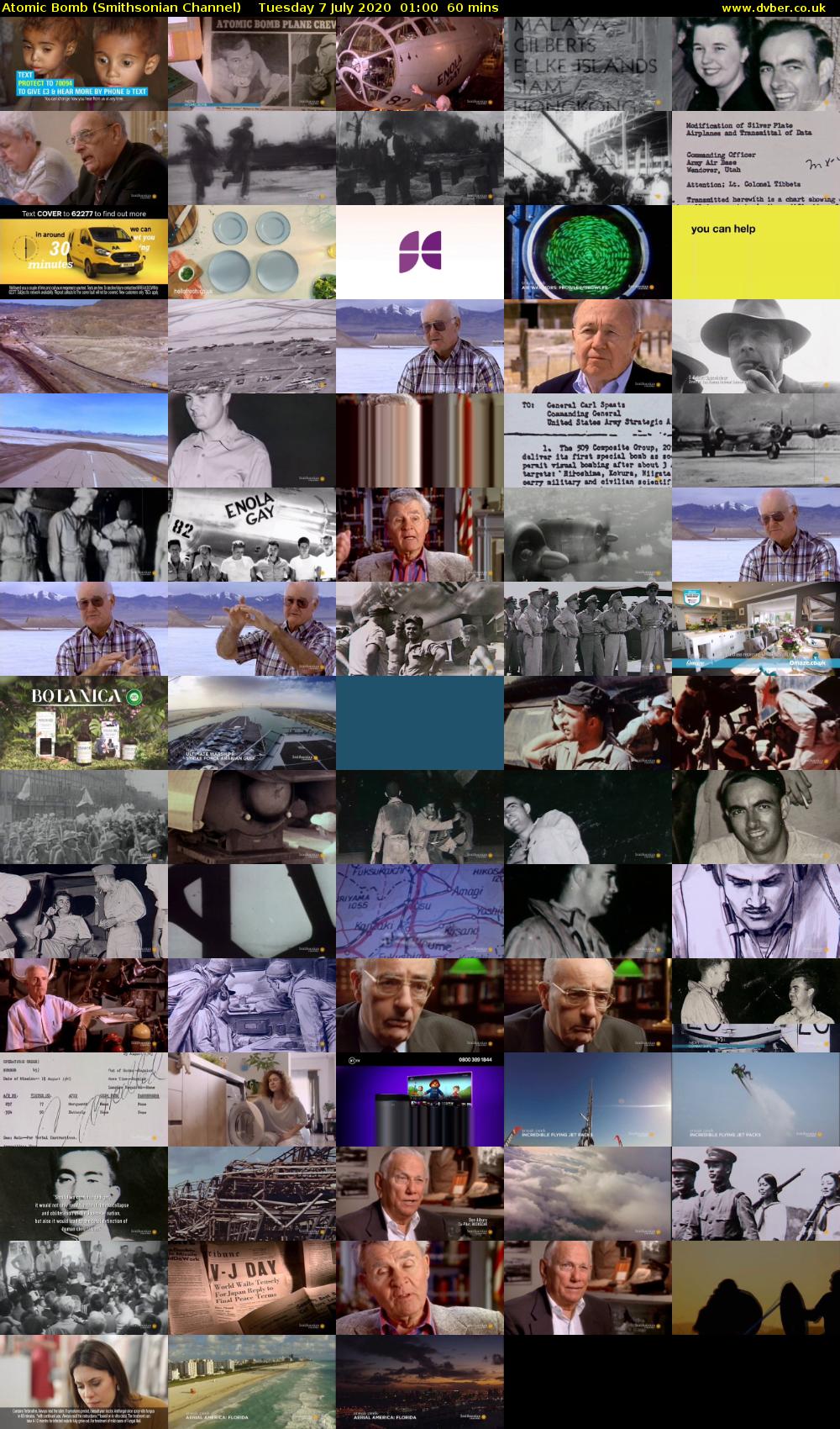 Atomic Bomb (Smithsonian Channel) Tuesday 7 July 2020 01:00 - 02:00