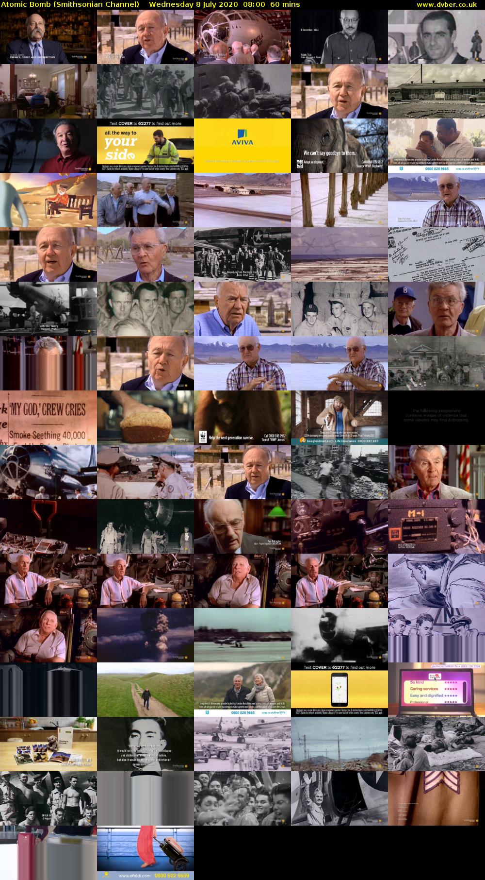 Atomic Bomb (Smithsonian Channel) Wednesday 8 July 2020 08:00 - 09:00