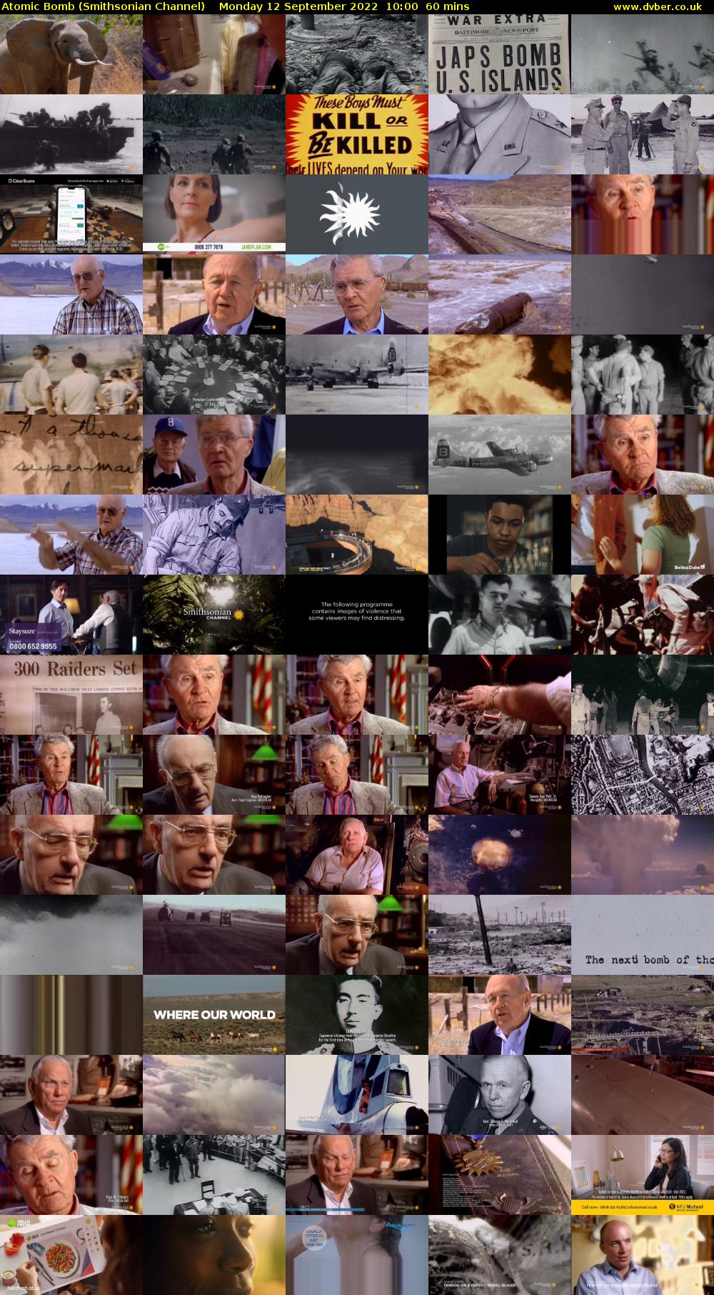 Atomic Bomb (Smithsonian Channel) Monday 12 September 2022 10:00 - 11:00