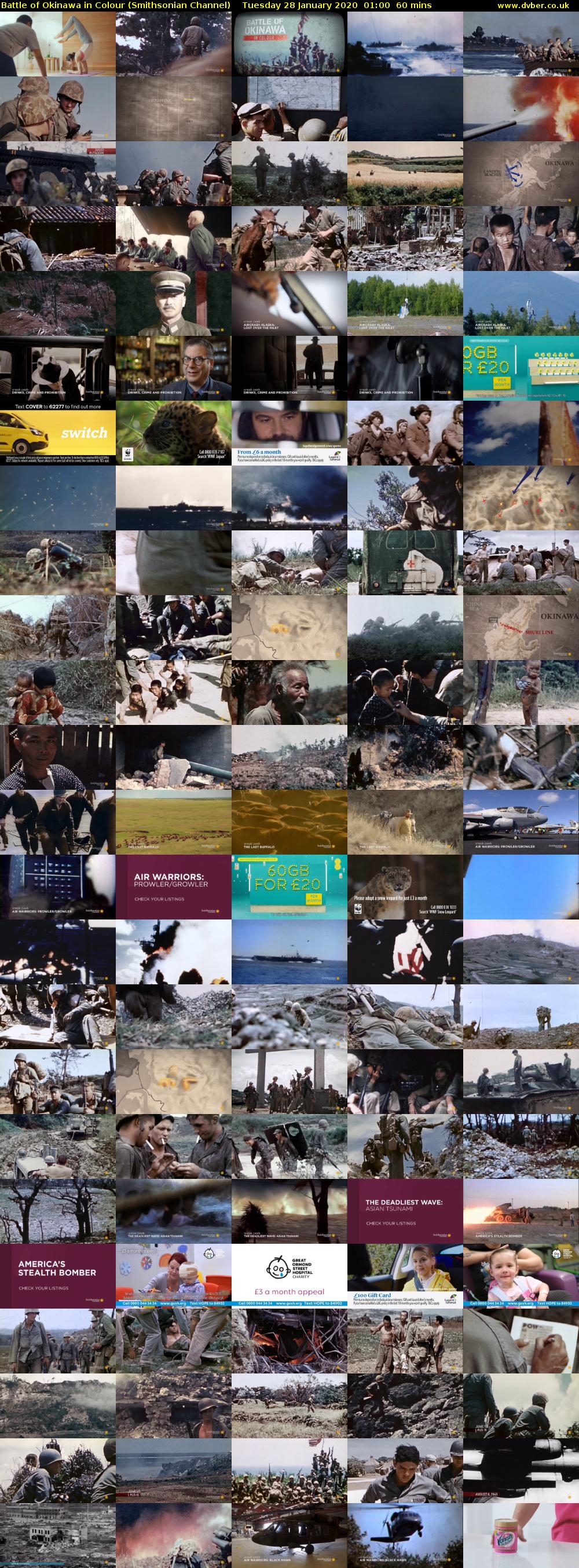 Battle of Okinawa in Colour (Smithsonian Channel) Tuesday 28 January 2020 01:00 - 02:00