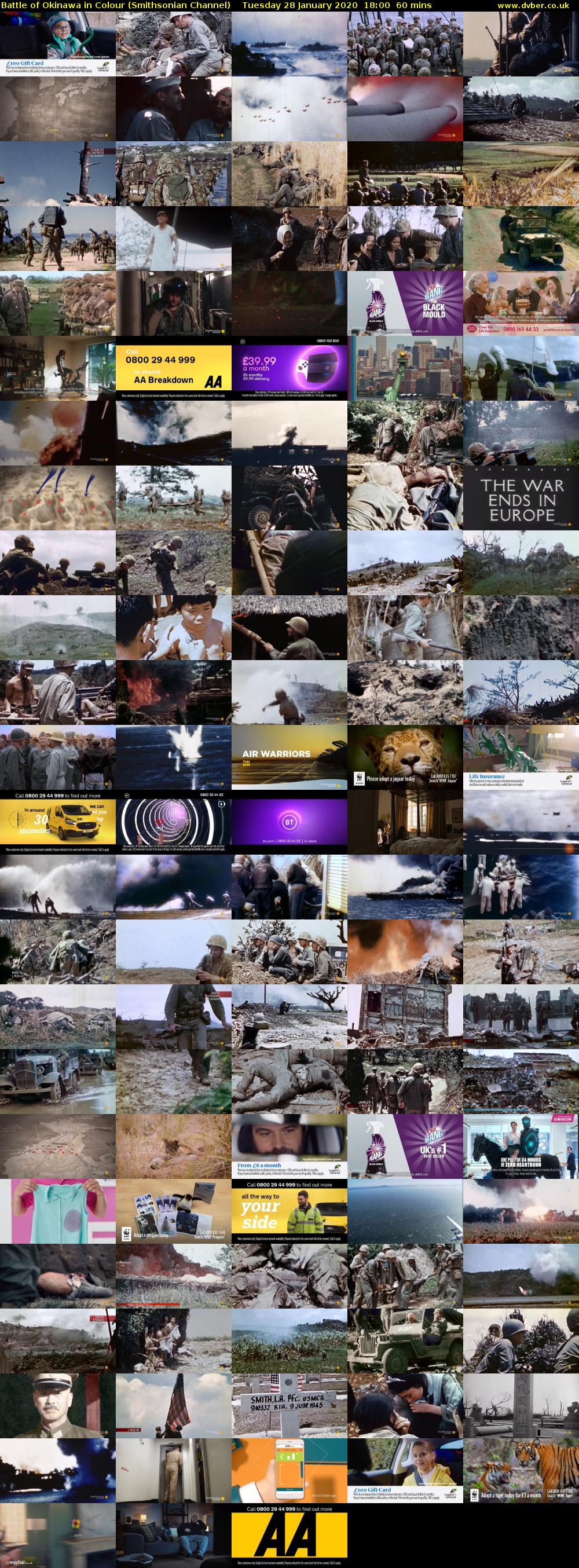 Battle of Okinawa in Colour (Smithsonian Channel) Tuesday 28 January 2020 18:00 - 19:00