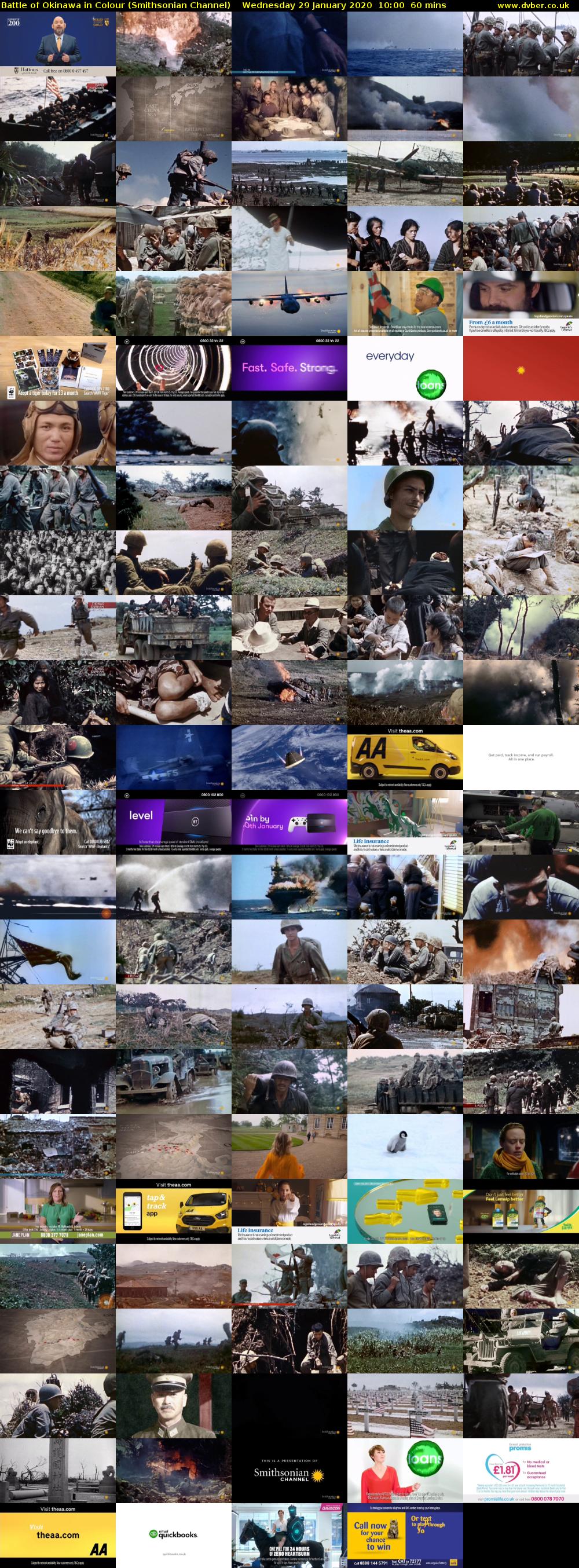 Battle of Okinawa in Colour (Smithsonian Channel) Wednesday 29 January 2020 10:00 - 11:00