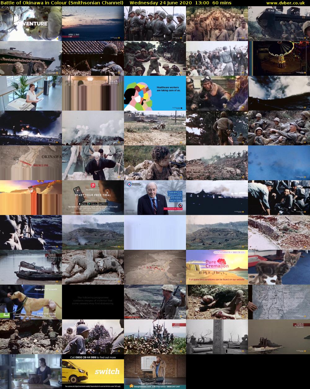 Battle of Okinawa in Colour (Smithsonian Channel) Wednesday 24 June 2020 13:00 - 14:00