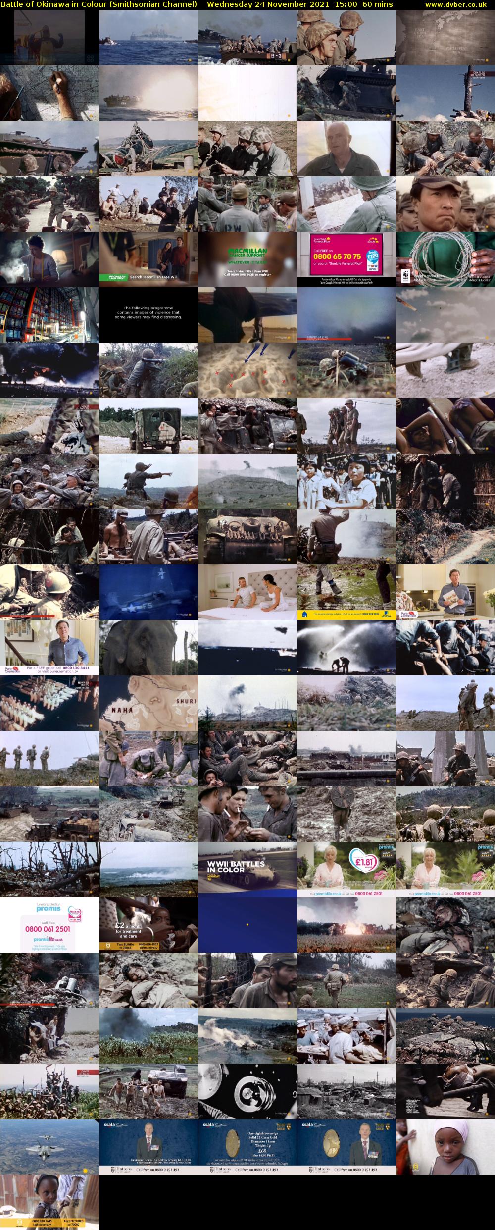 Battle of Okinawa in Colour (Smithsonian Channel) Wednesday 24 November 2021 15:00 - 16:00