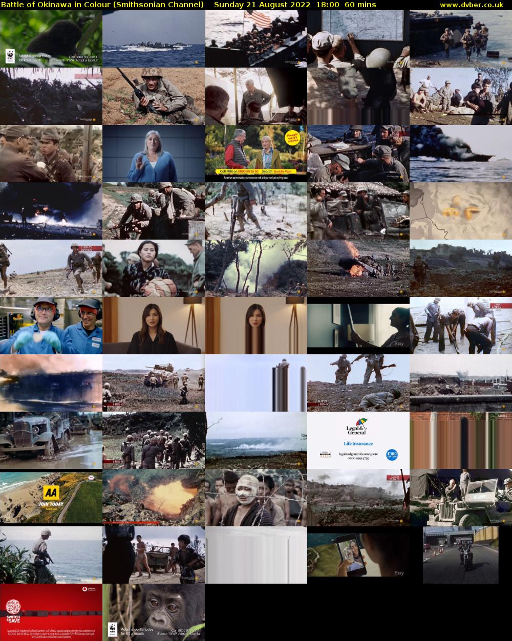 Battle of Okinawa in Colour (Smithsonian Channel) Sunday 21 August 2022 18:00 - 19:00