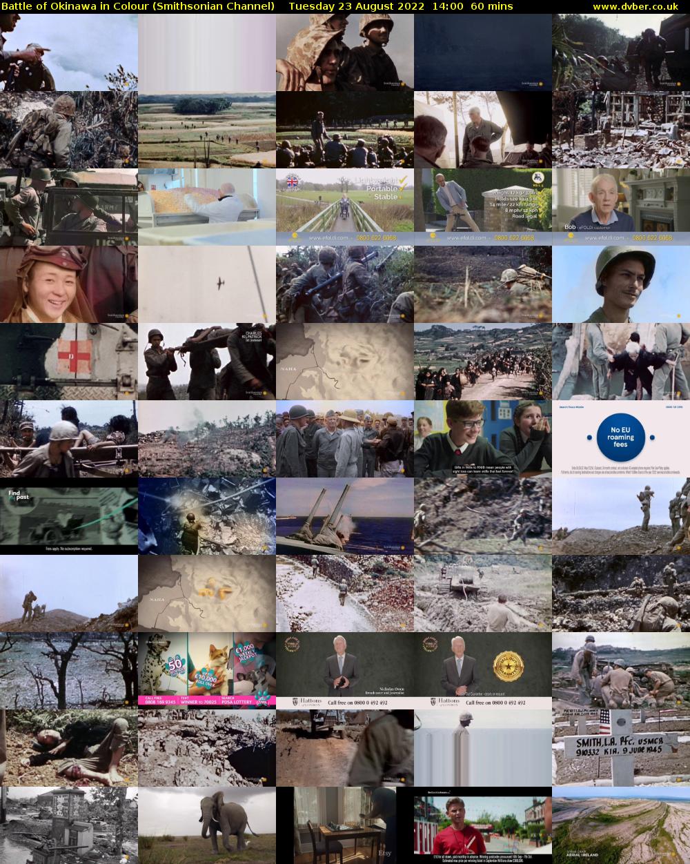 Battle of Okinawa in Colour (Smithsonian Channel) Tuesday 23 August 2022 14:00 - 15:00
