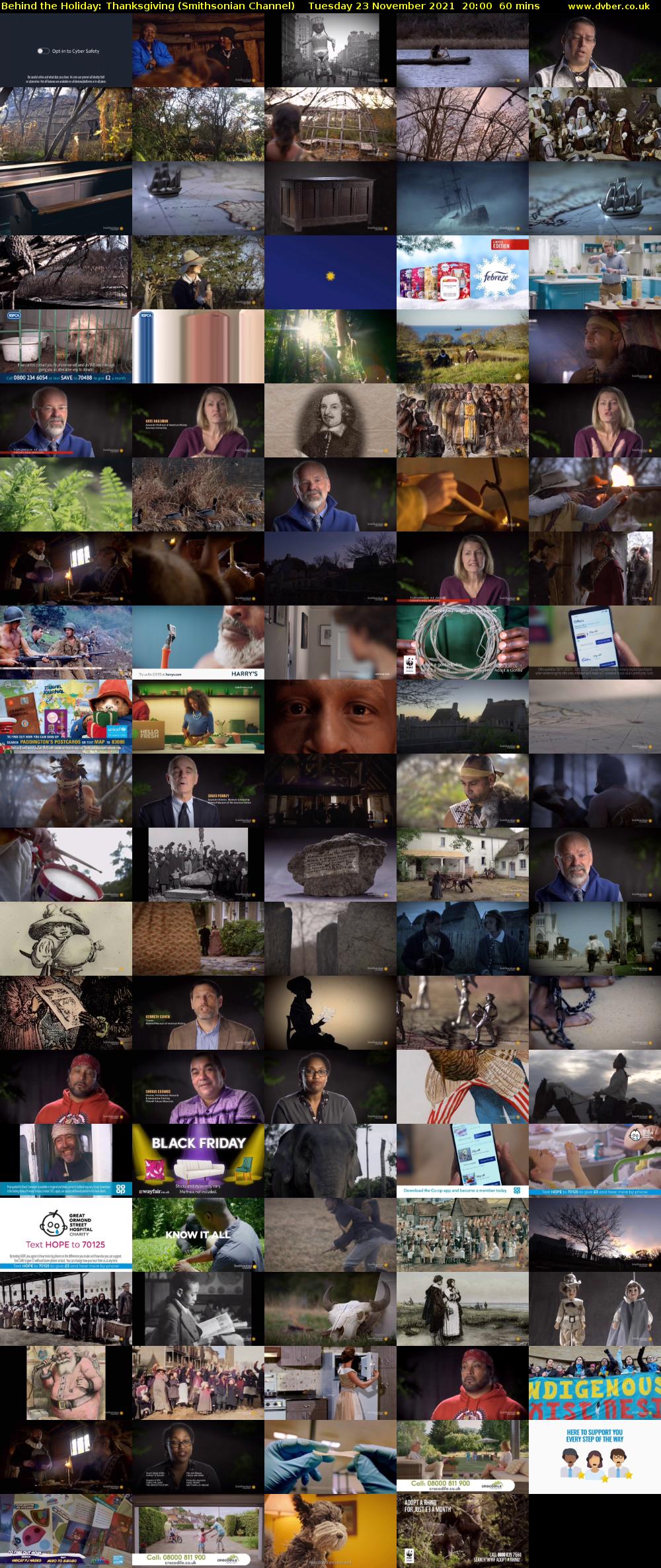 Behind the Holiday: Thanksgiving (Smithsonian Channel) Tuesday 23 November 2021 20:00 - 21:00
