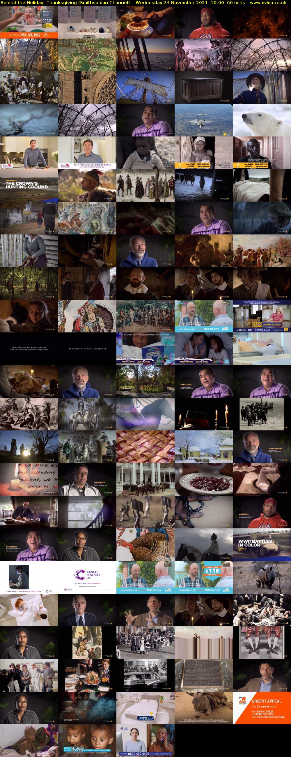 Behind the Holiday: Thanksgiving (Smithsonian Channel) Wednesday 24 November 2021 10:00 - 11:00