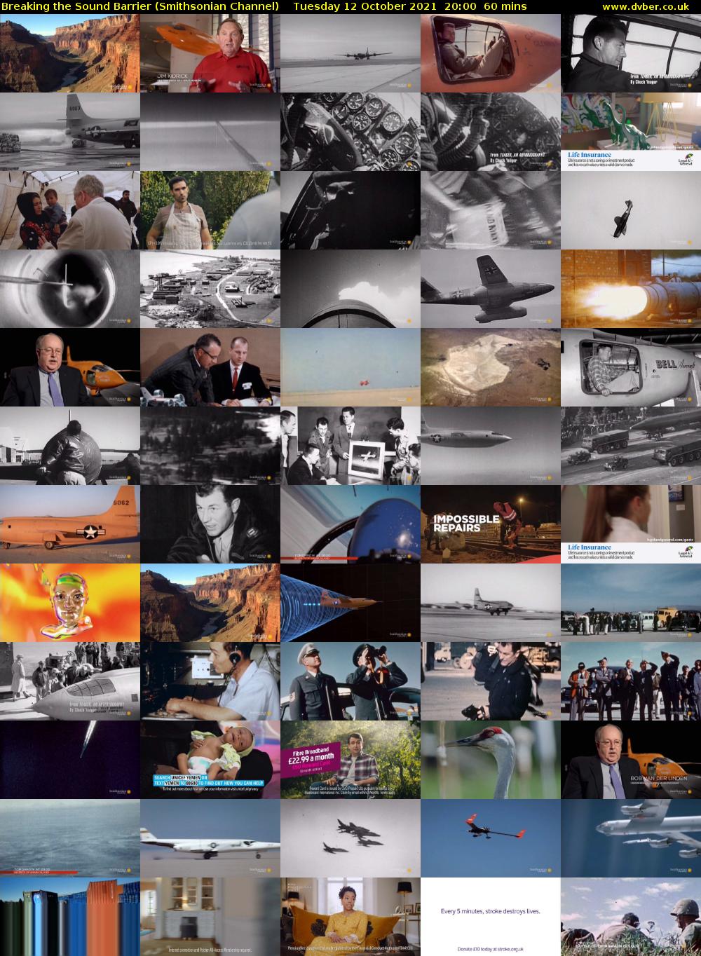 Breaking the Sound Barrier (Smithsonian Channel) Tuesday 12 October 2021 20:00 - 21:00