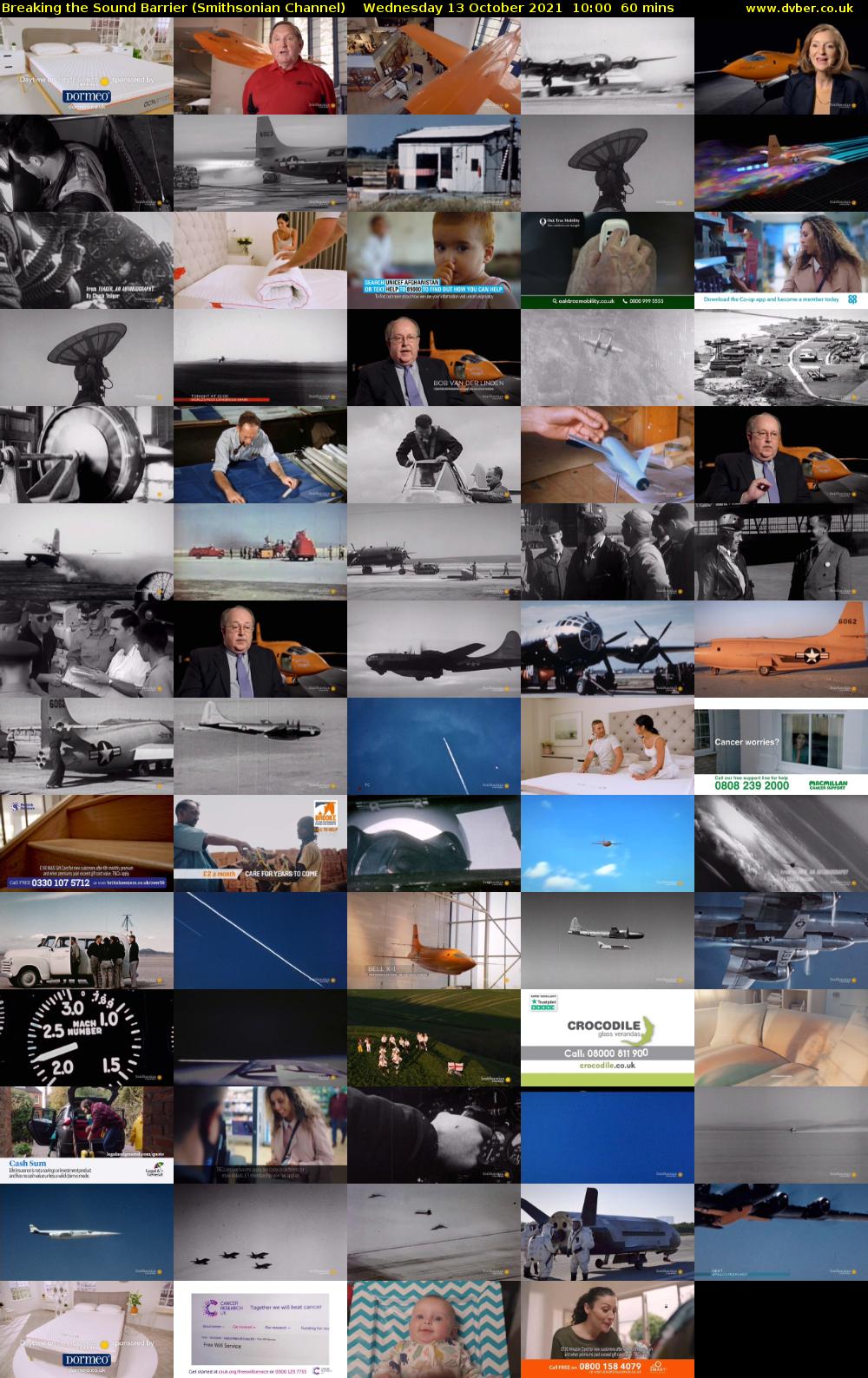 Breaking the Sound Barrier (Smithsonian Channel) Wednesday 13 October 2021 10:00 - 11:00