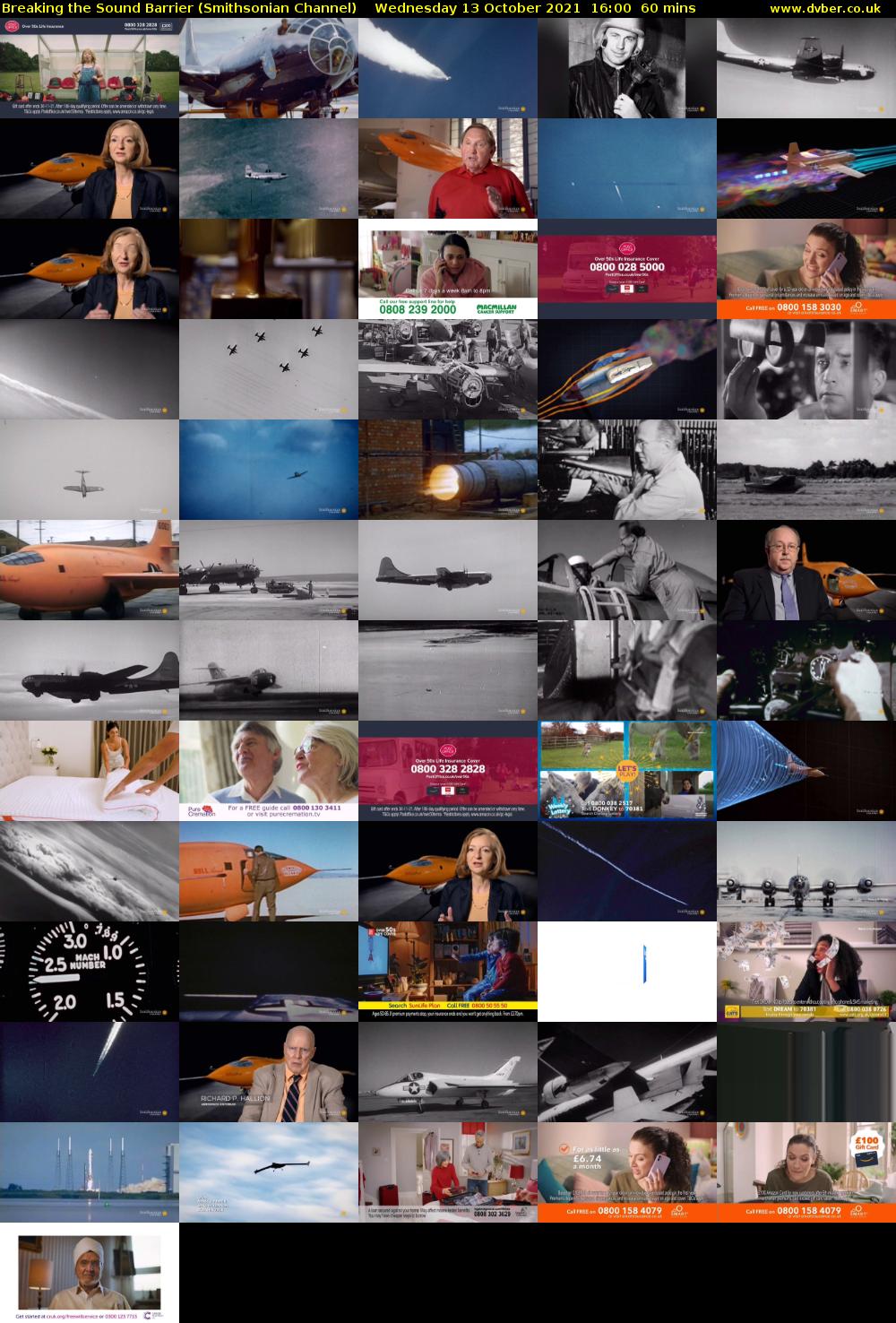 Breaking the Sound Barrier (Smithsonian Channel) Wednesday 13 October 2021 16:00 - 17:00