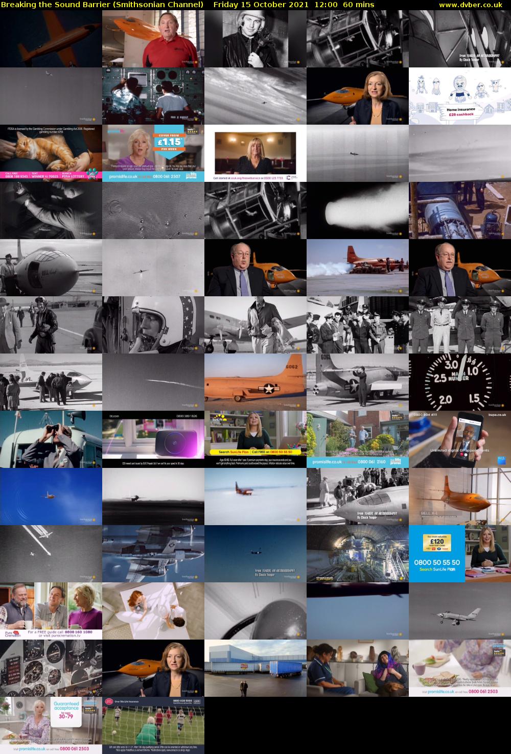 Breaking the Sound Barrier (Smithsonian Channel) Friday 15 October 2021 12:00 - 13:00