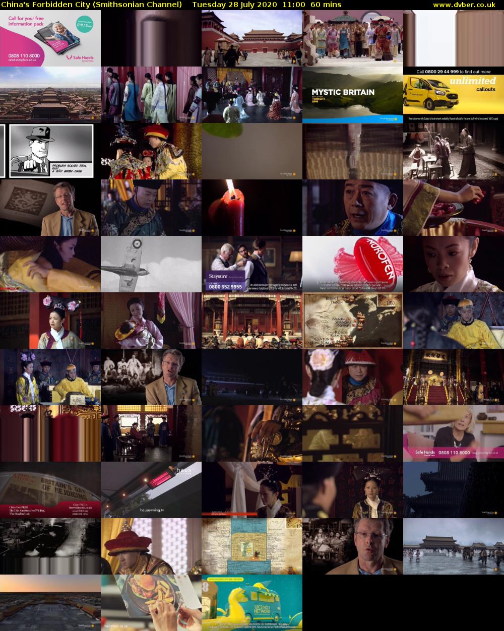 China's Forbidden City (Smithsonian Channel) Tuesday 28 July 2020 11:00 - 12:00