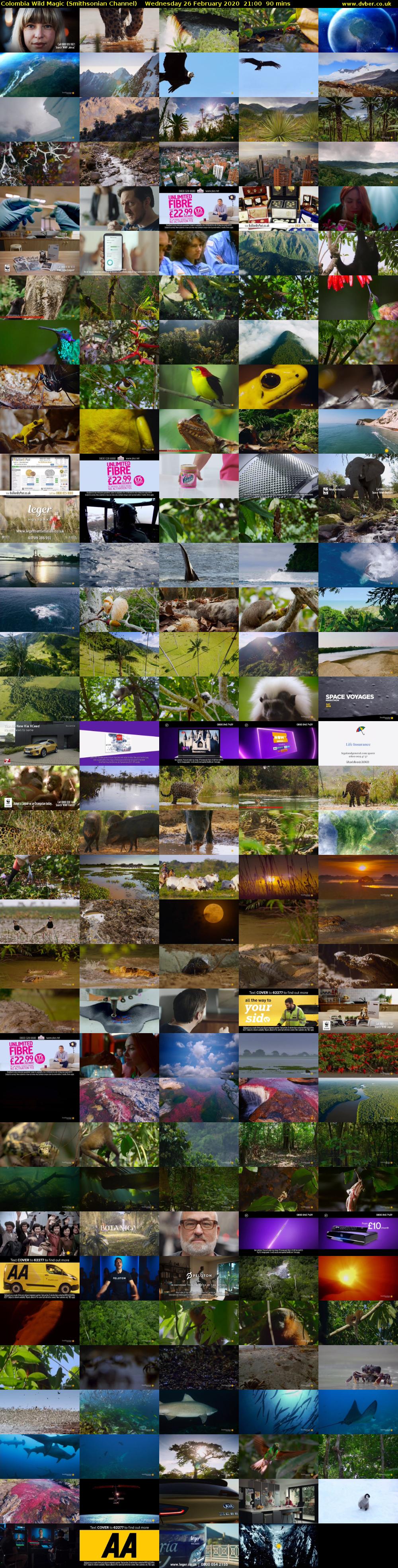 Colombia Wild Magic (Smithsonian Channel) Wednesday 26 February 2020 21:00 - 22:30