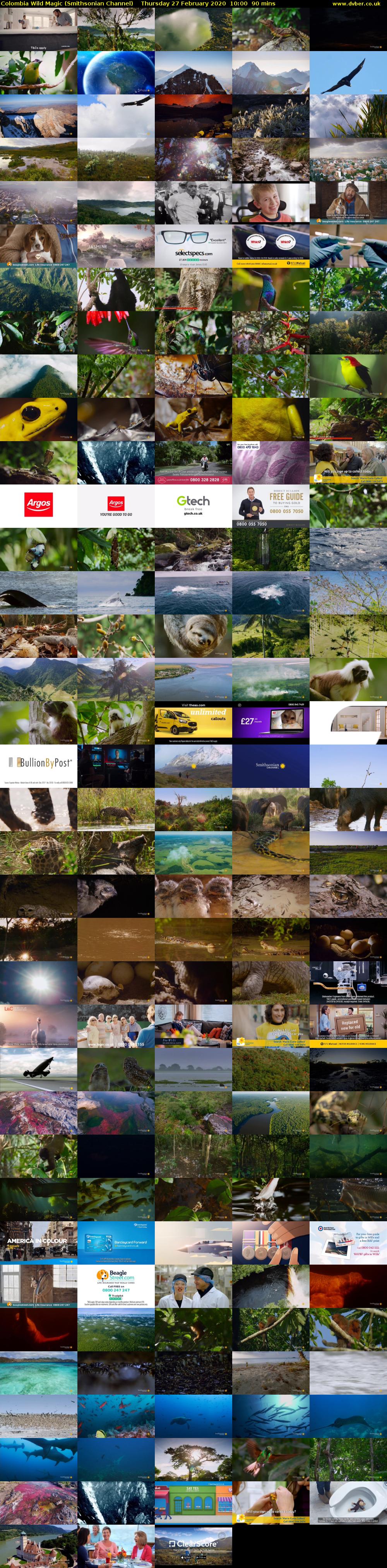Colombia Wild Magic (Smithsonian Channel) Thursday 27 February 2020 10:00 - 11:30