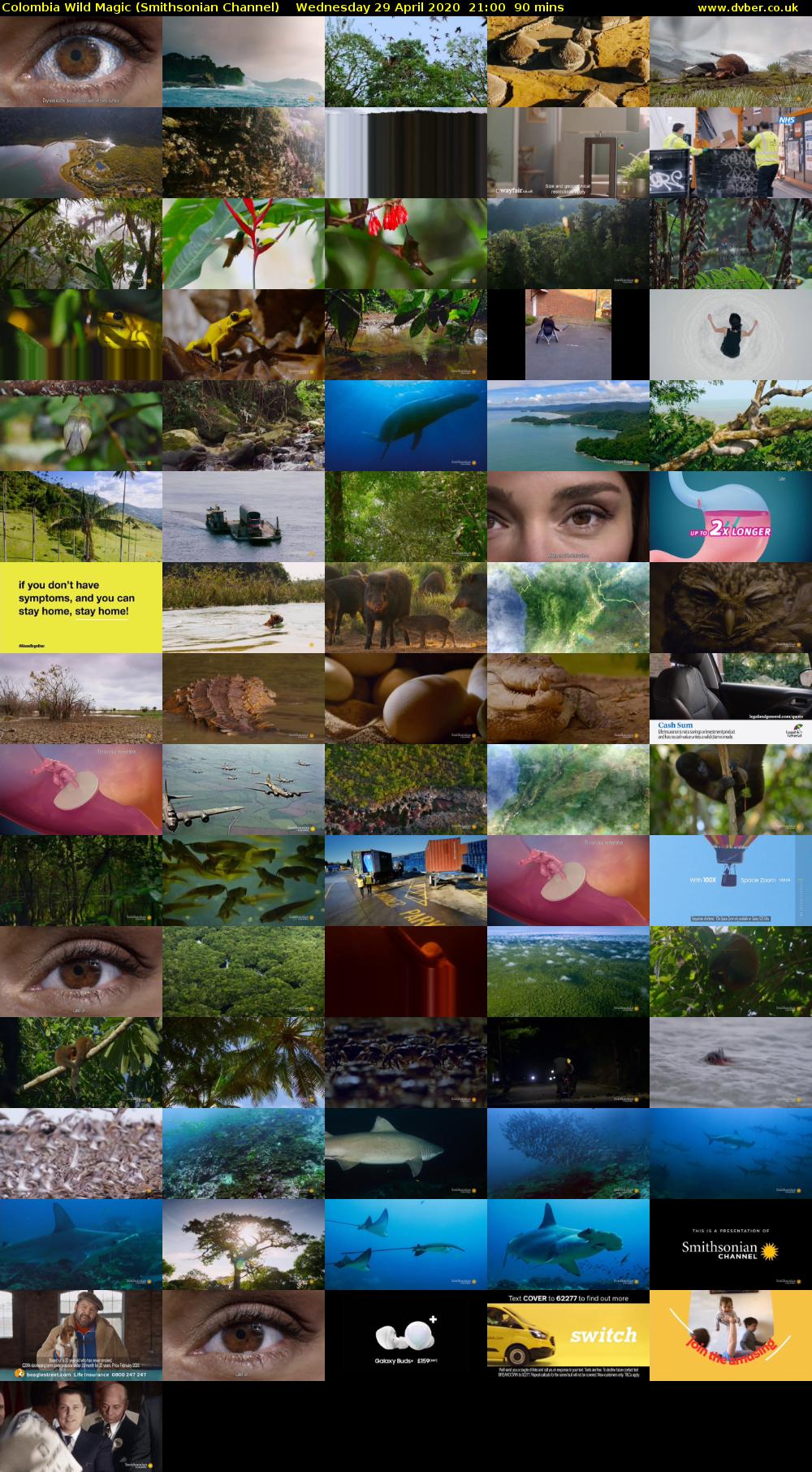 Colombia Wild Magic (Smithsonian Channel) Wednesday 29 April 2020 21:00 - 22:30