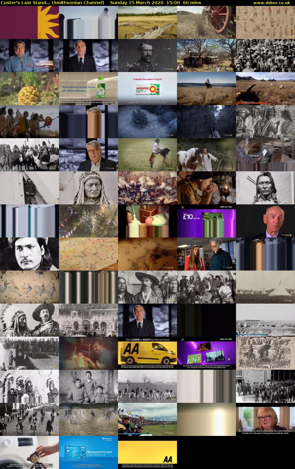 Custer's Last Stand... (Smithsonian Channel) Sunday 15 March 2020 15:00 - 16:00