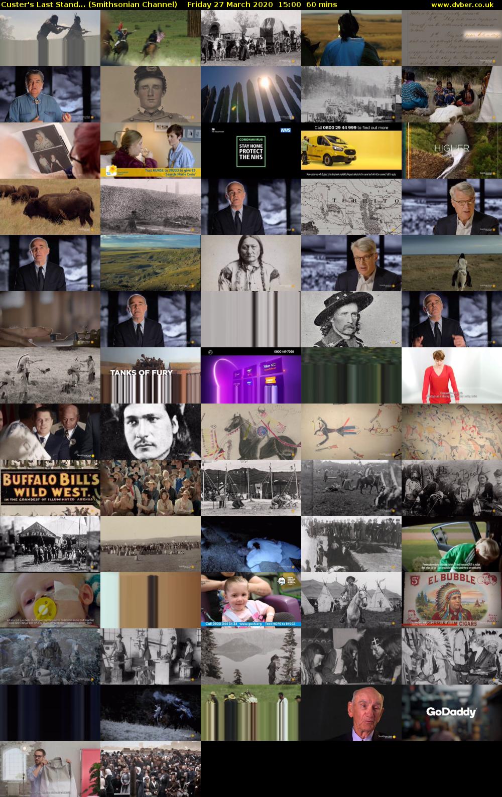 Custer's Last Stand... (Smithsonian Channel) Friday 27 March 2020 15:00 - 16:00
