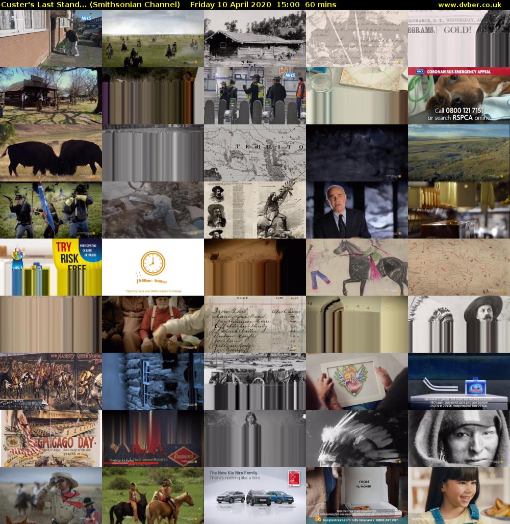Custer's Last Stand... (Smithsonian Channel) Friday 10 April 2020 15:00 - 16:00