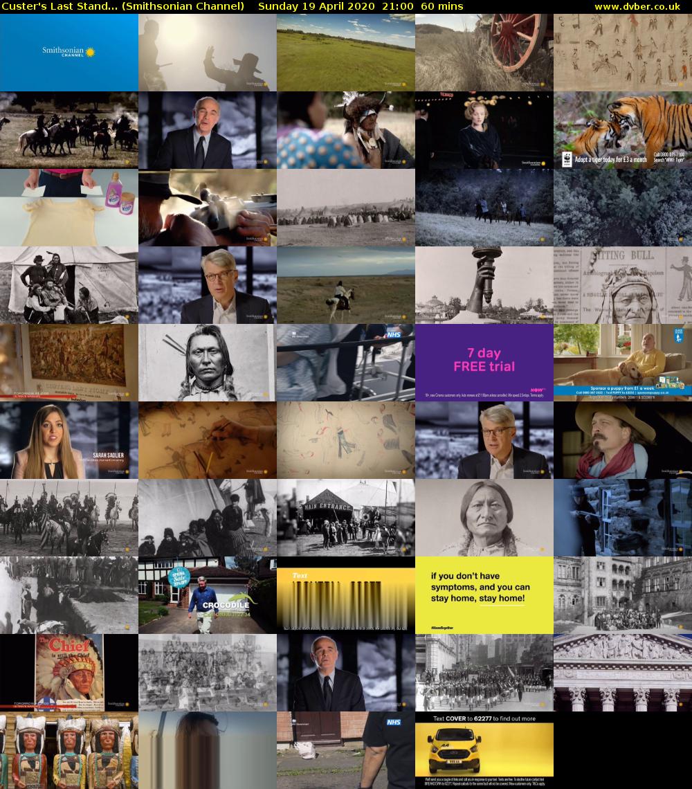 Custer's Last Stand... (Smithsonian Channel) Sunday 19 April 2020 21:00 - 22:00