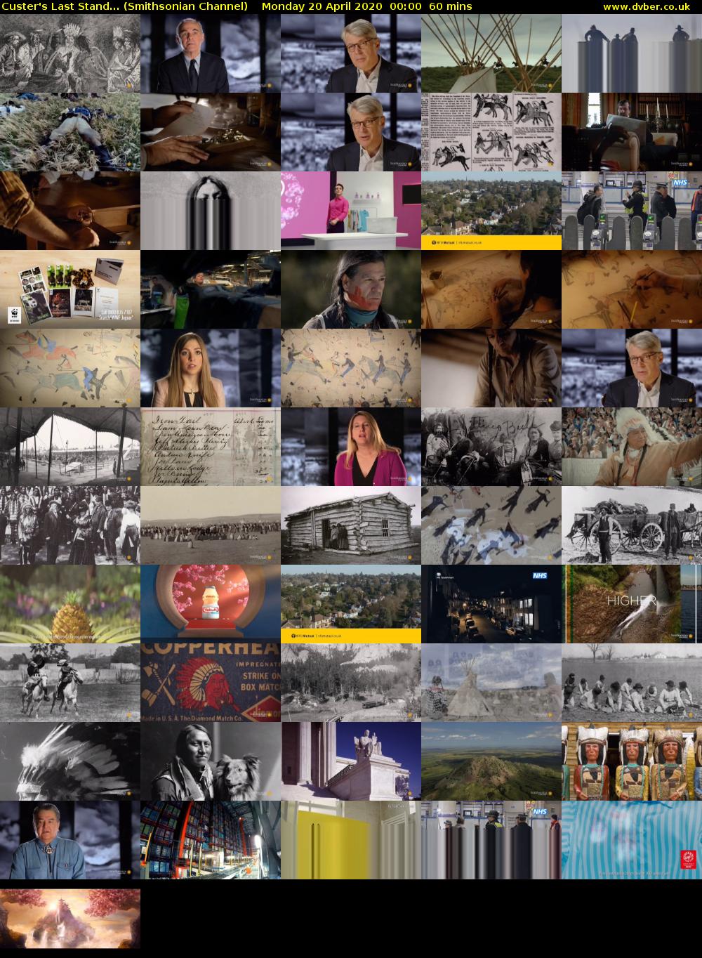 Custer's Last Stand... (Smithsonian Channel) Monday 20 April 2020 00:00 - 01:00