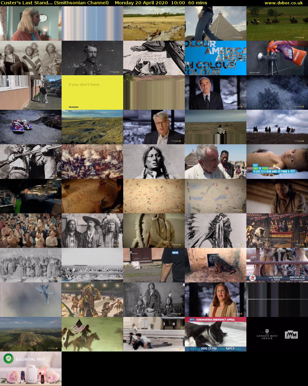 Custer's Last Stand... (Smithsonian Channel) Monday 20 April 2020 10:00 - 11:00