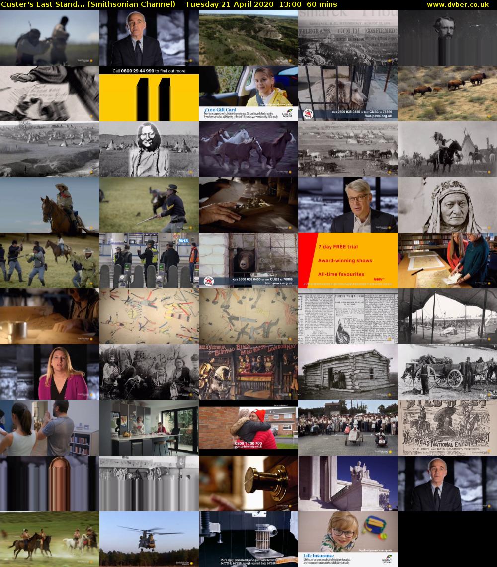 Custer's Last Stand... (Smithsonian Channel) Tuesday 21 April 2020 13:00 - 14:00