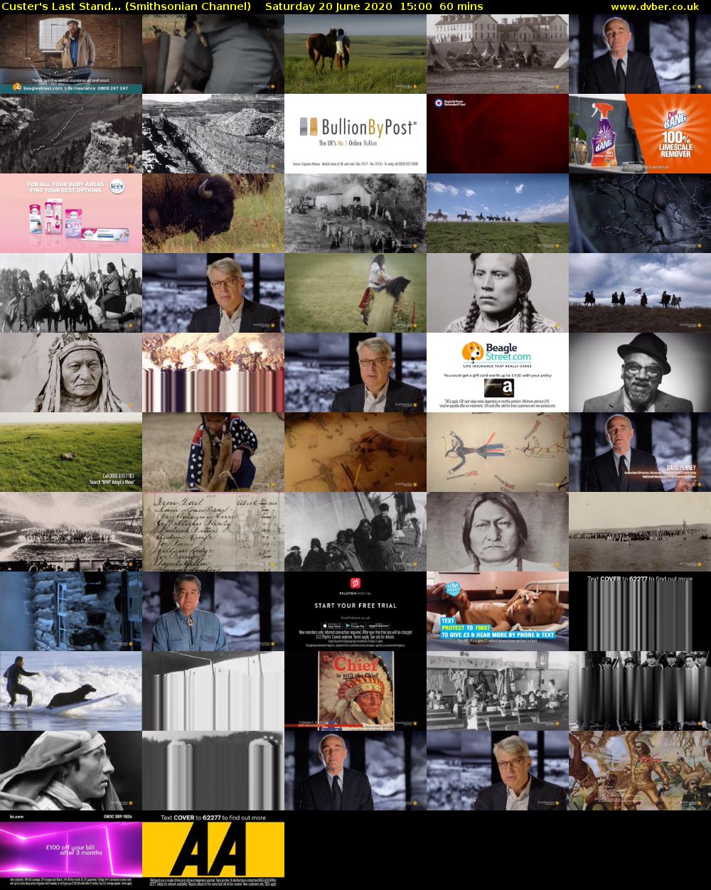 Custer's Last Stand... (Smithsonian Channel) Saturday 20 June 2020 15:00 - 16:00