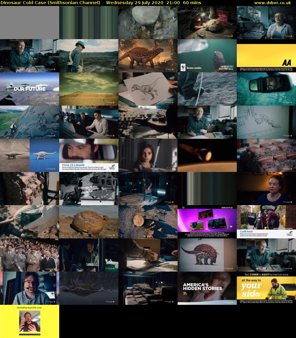 Dinosaur Cold Case (Smithsonian Channel) Wednesday 29 July 2020 21:00 - 22:00