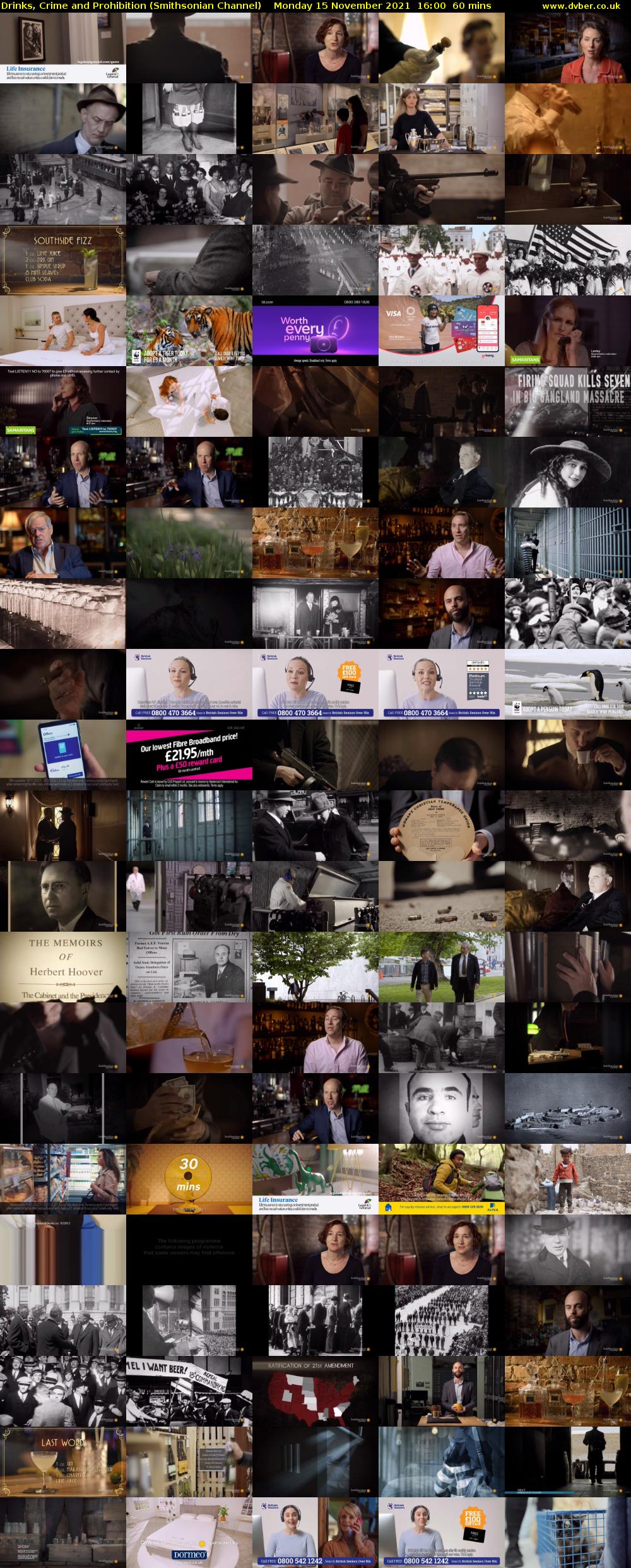 Drinks, Crime and Prohibition (Smithsonian Channel) Monday 15 November 2021 16:00 - 17:00